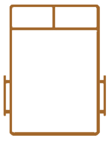 Divan bed with two drawers at the foot end