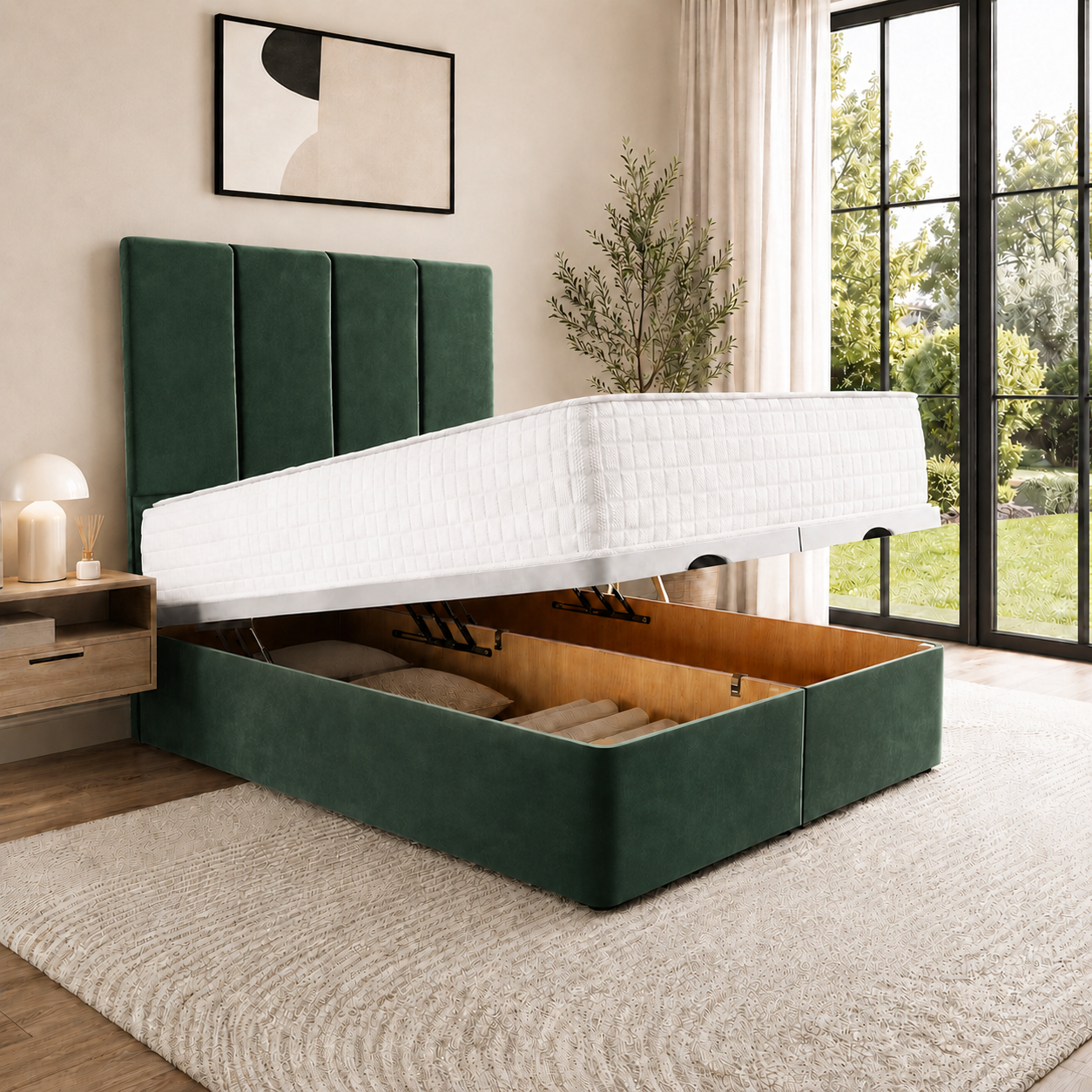 Green Plush velvet, Green Naples