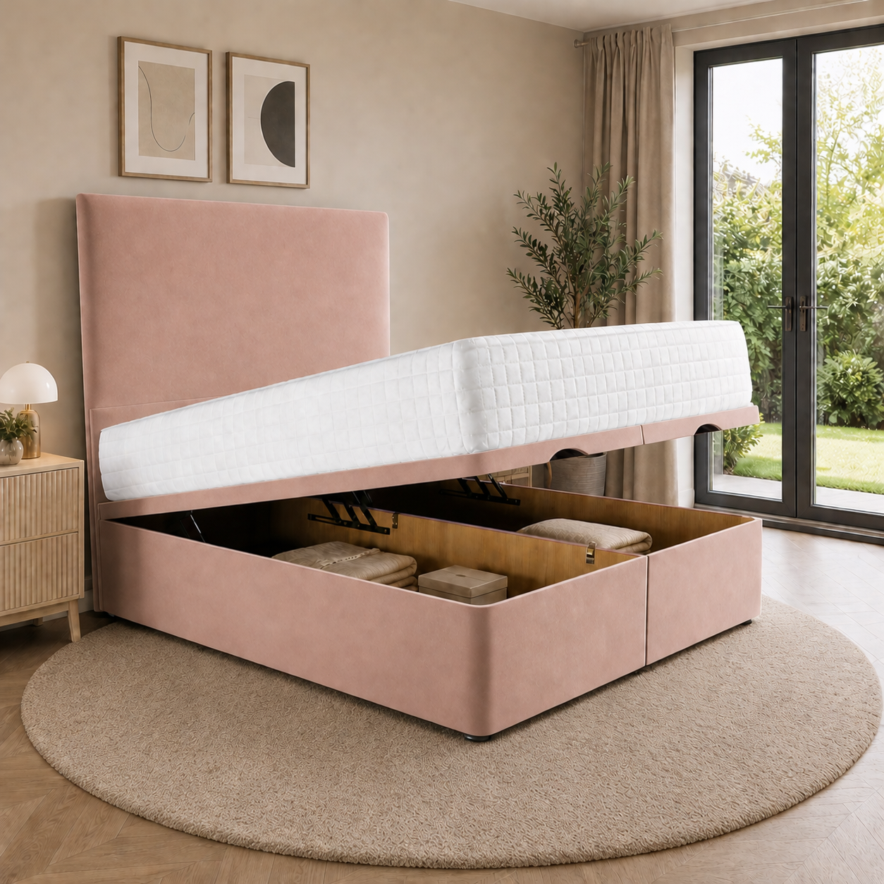Pink Plush velvet, Pink Naples