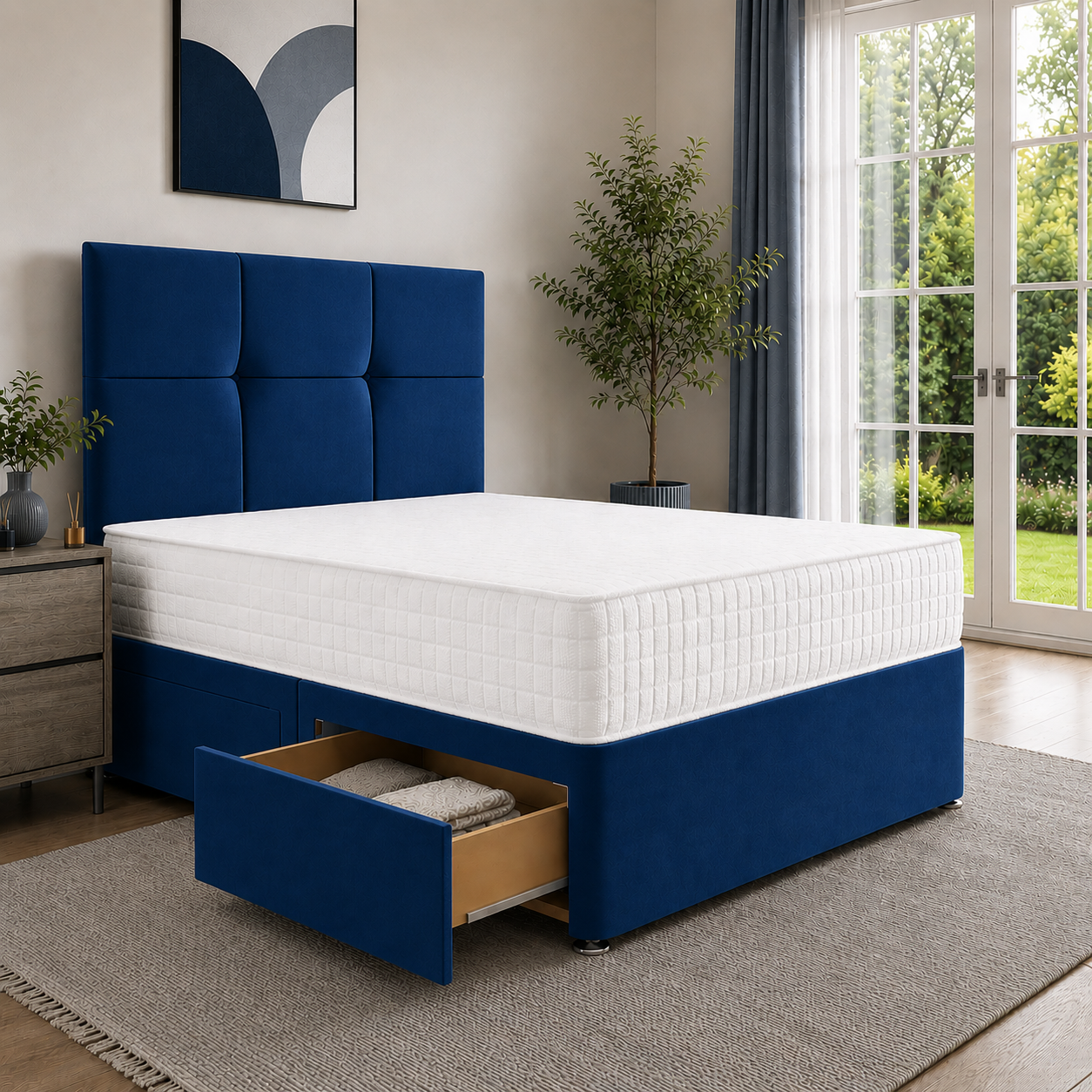 Blue Naples,Blue Plush velvet