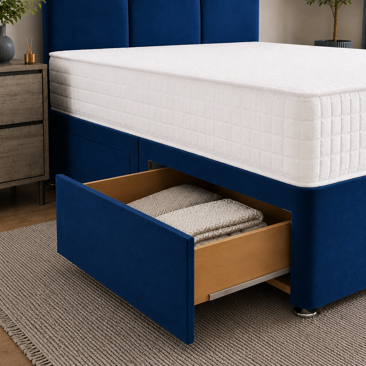 Blue Naples,Blue Plush velvet