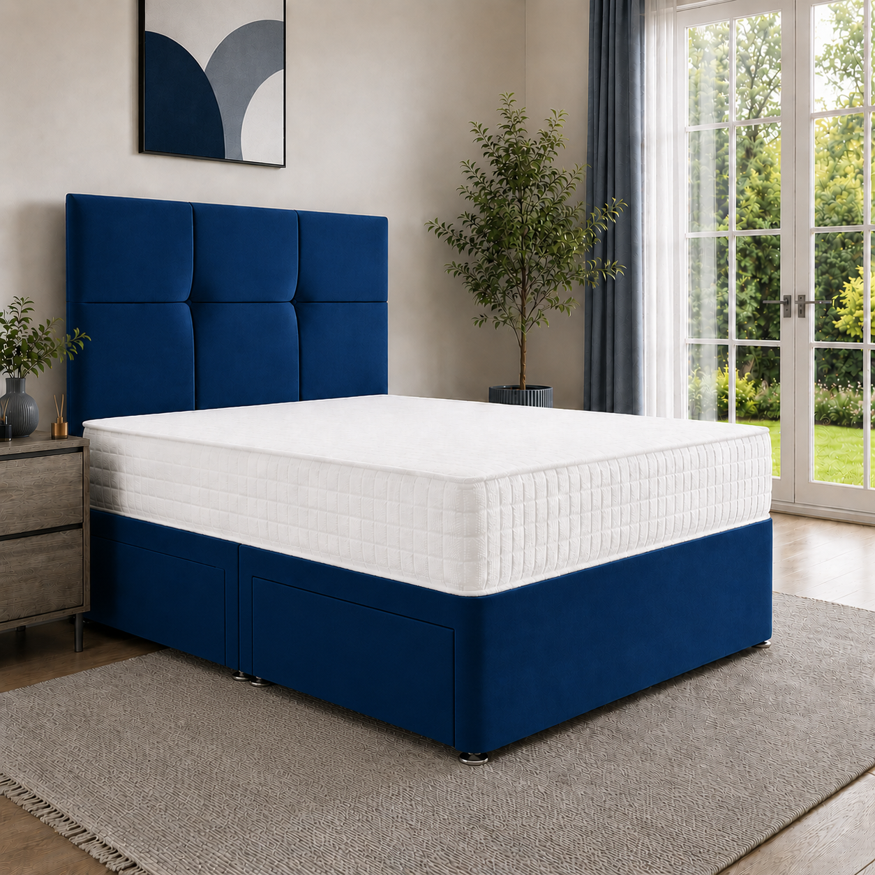 Blue Naples,Blue Plush velvet