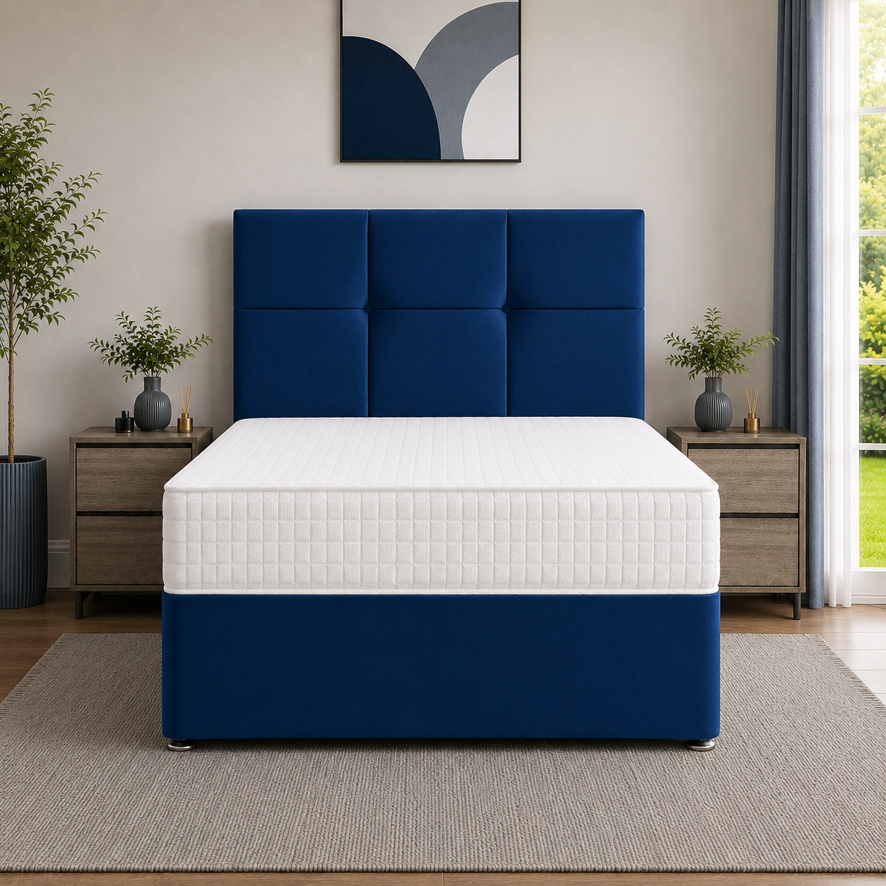 Blue Naples,Blue Plush velvet