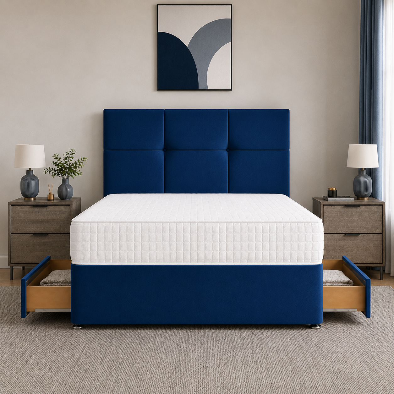 Blue Naples,Blue Plush velvet