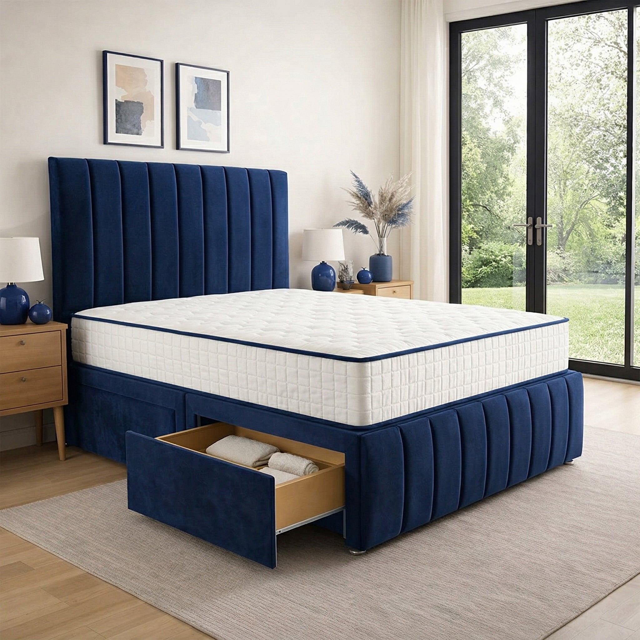 Blue Naples,Blue Plush velvet