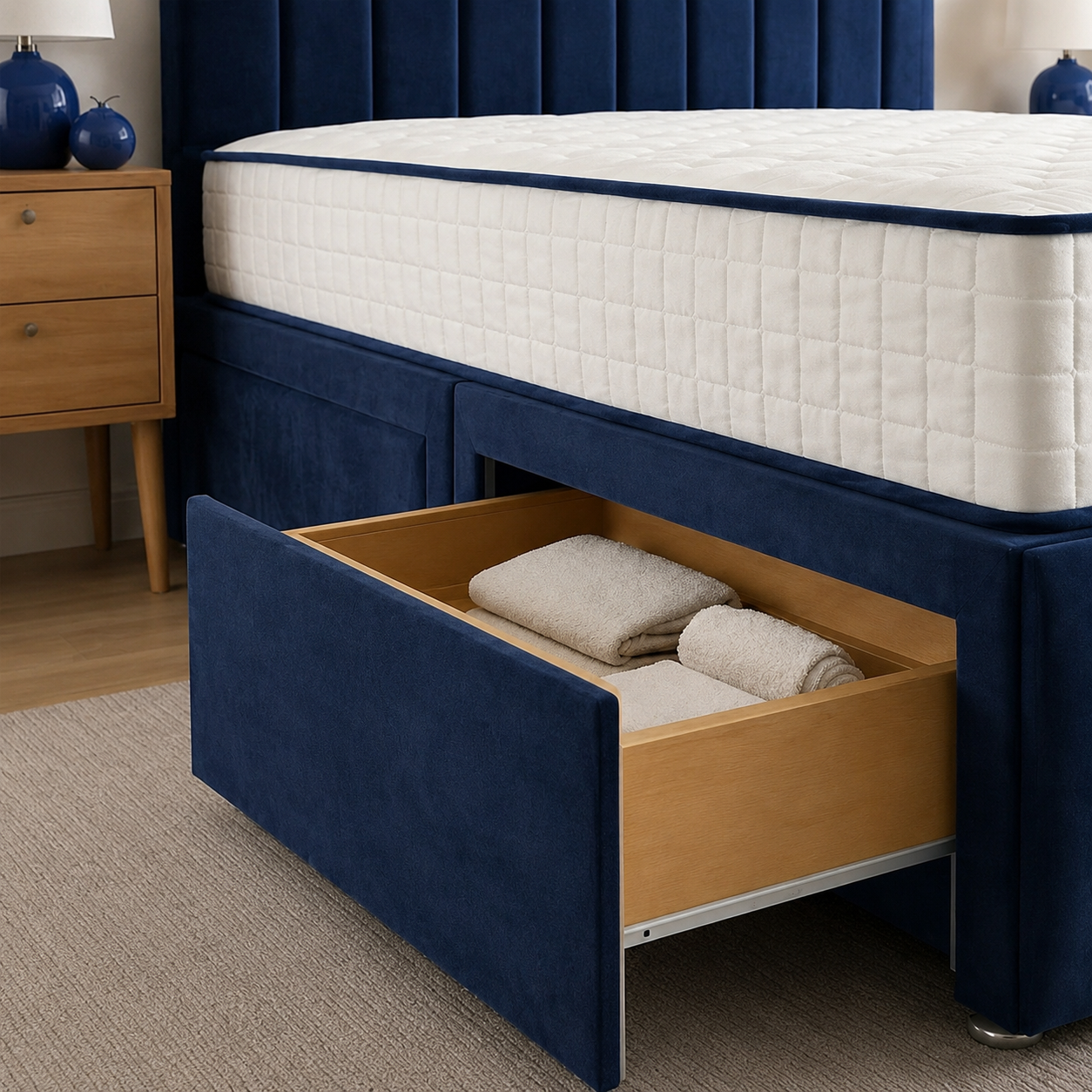 Blue Naples,Blue Plush velvet
