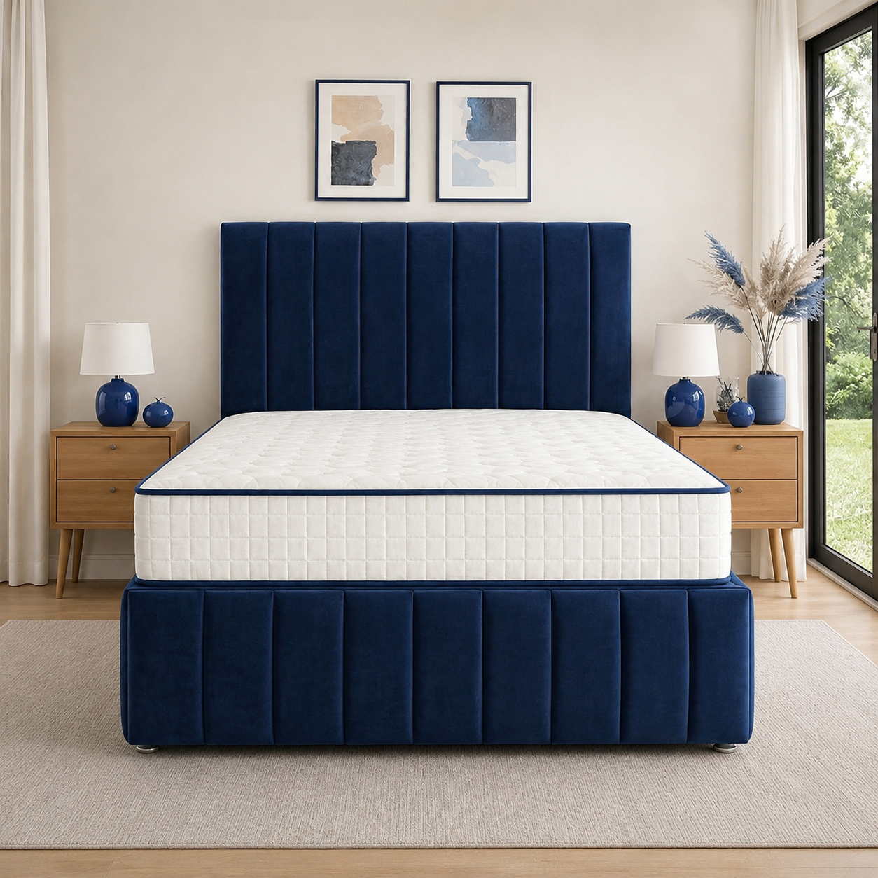 Blue Naples,Blue Plush velvet