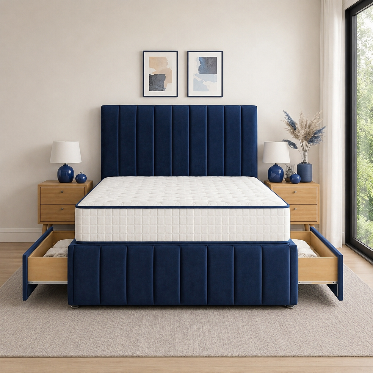 Blue Naples,Blue Plush velvet