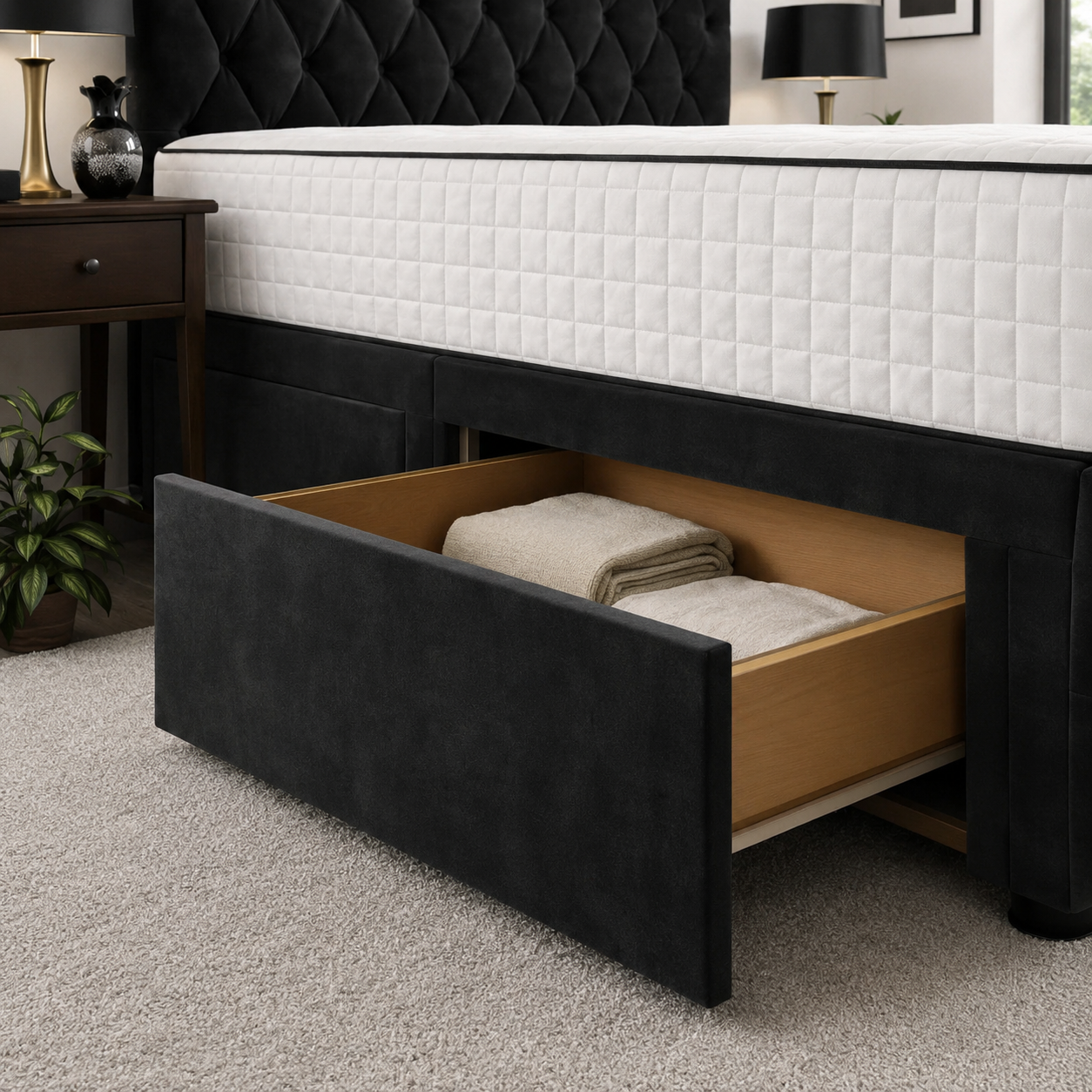Black Naples,Black Plush velvet