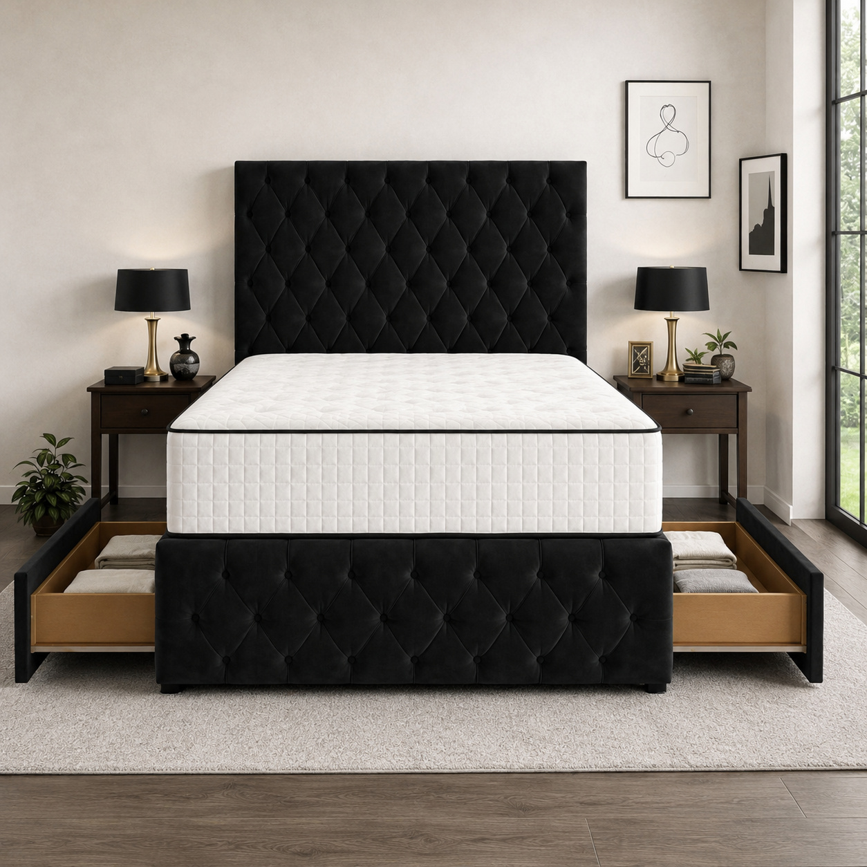 Black Naples,Black Plush velvet