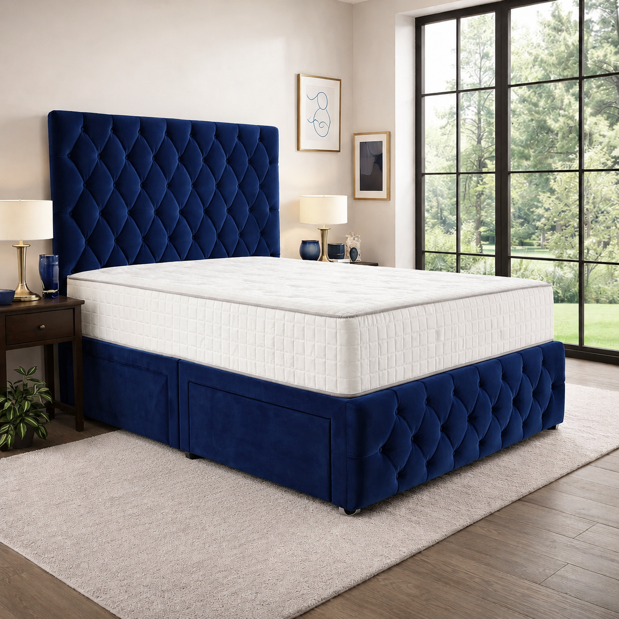 Blue Naples,Blue Plush velvet
