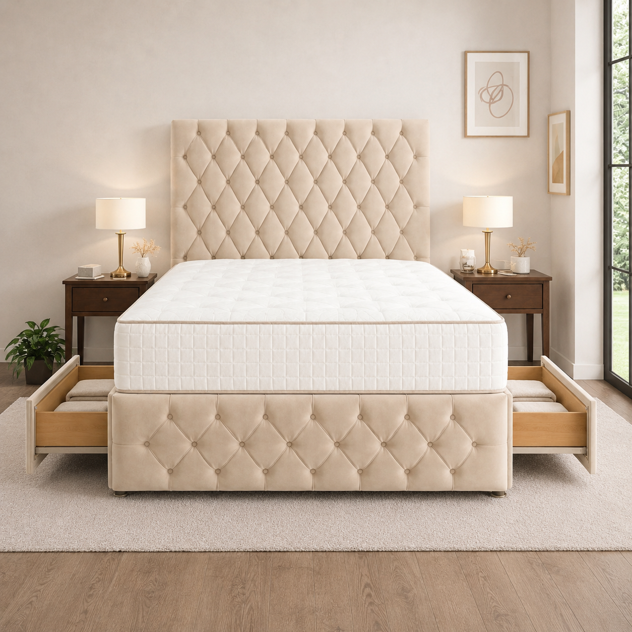 Cream Naples,Cream Plush velvet