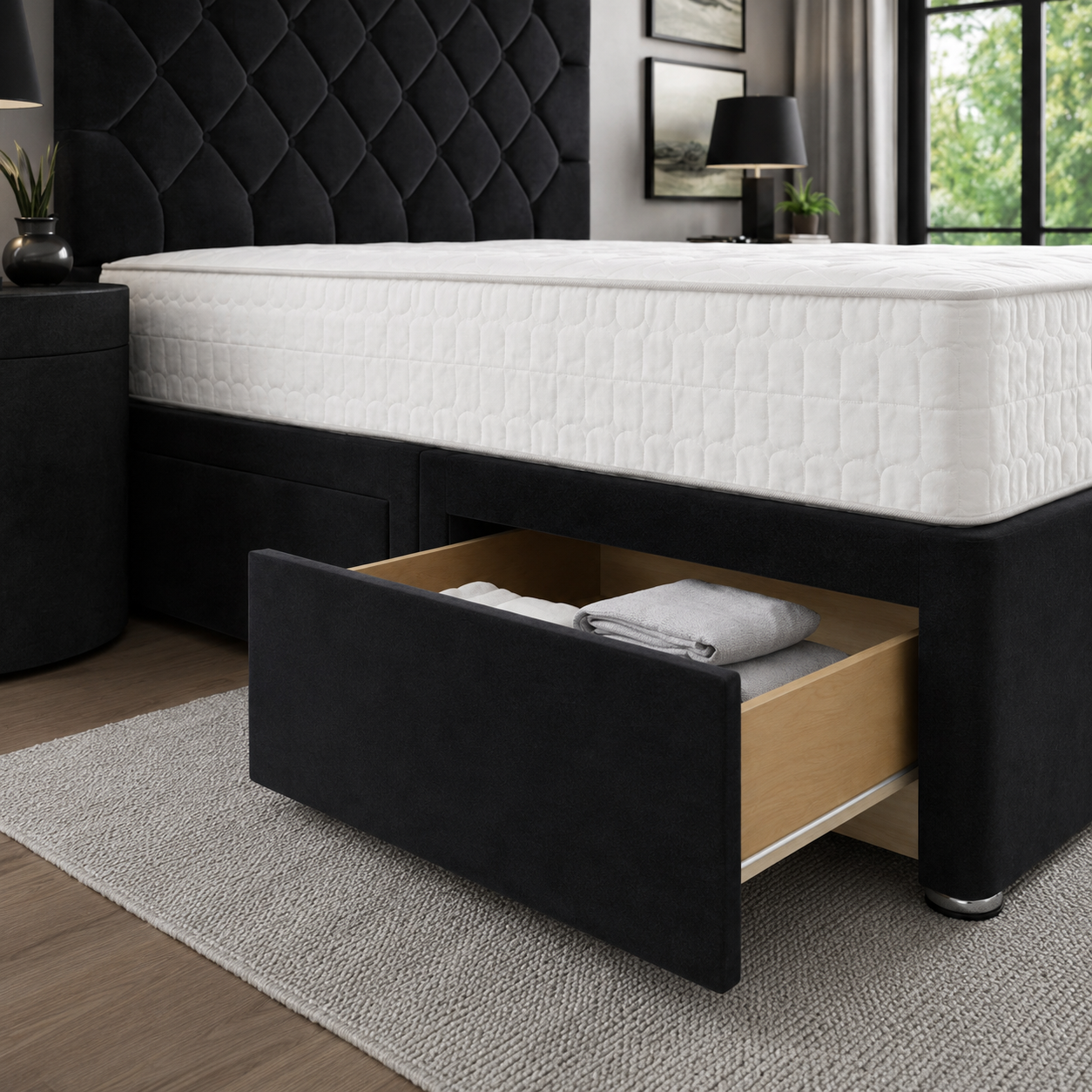 Black Naples,Black Plush velvet