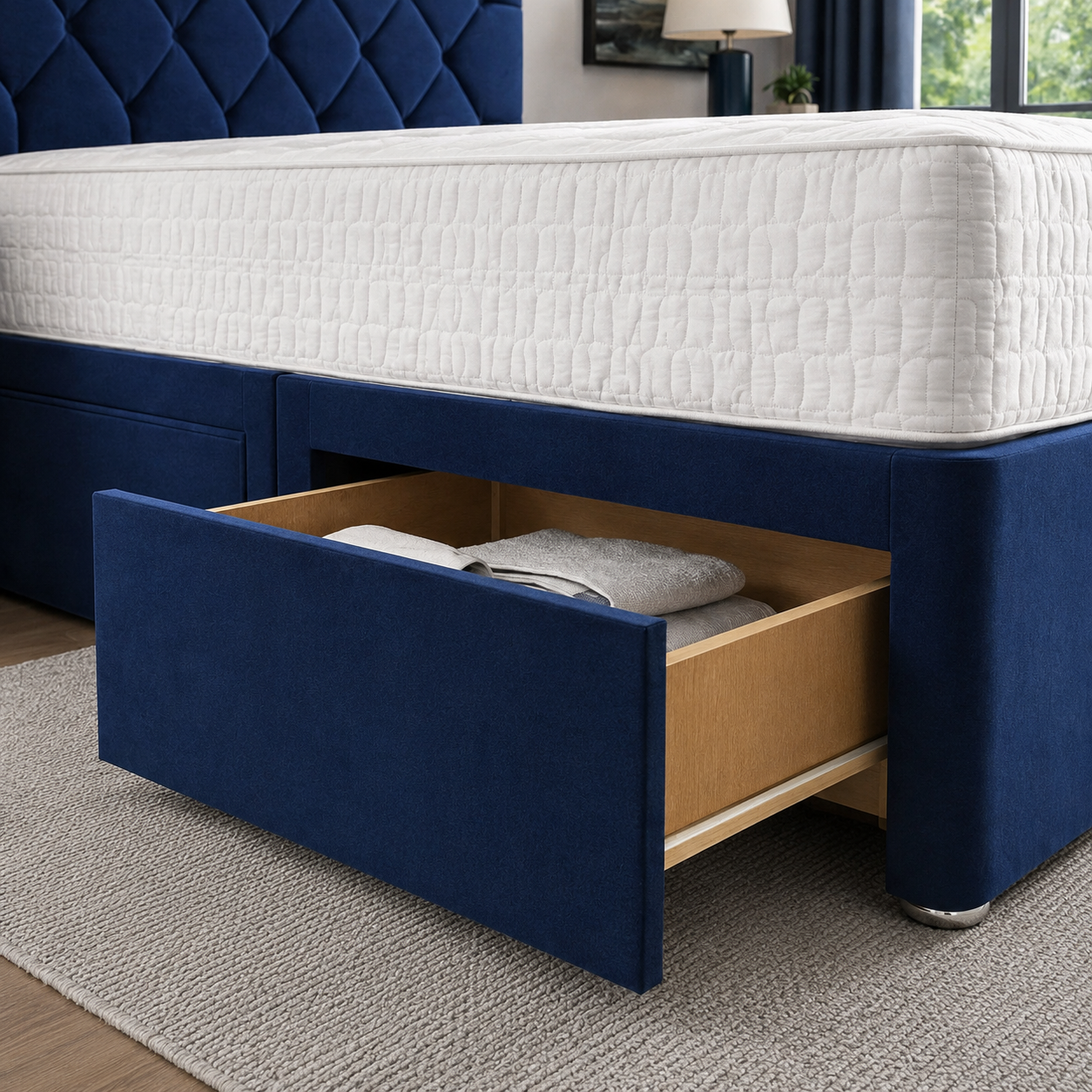 Blue Naples,Blue Plush velvet