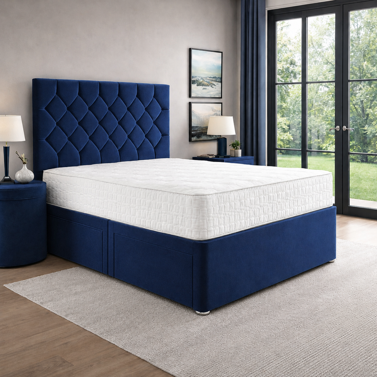 Blue Naples,Blue Plush velvet