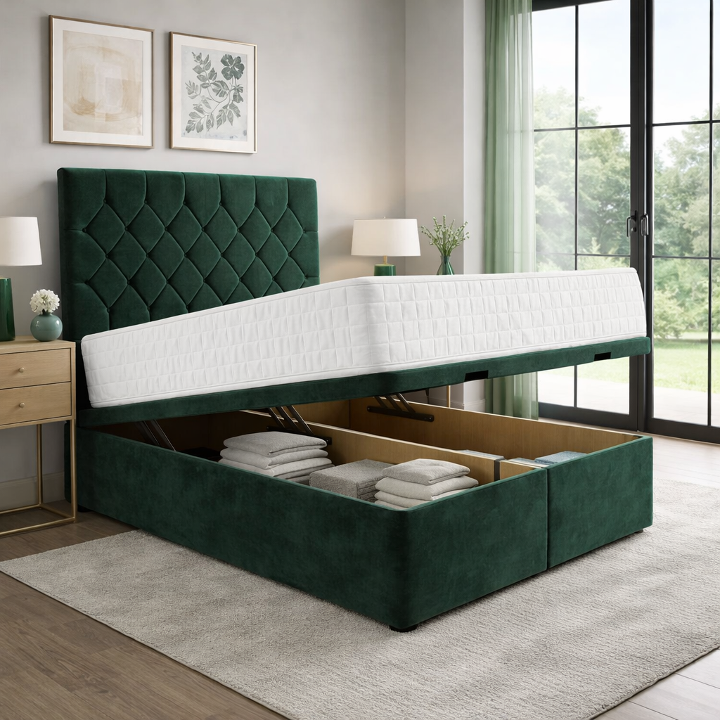 Green Plush velvet, Green Naples