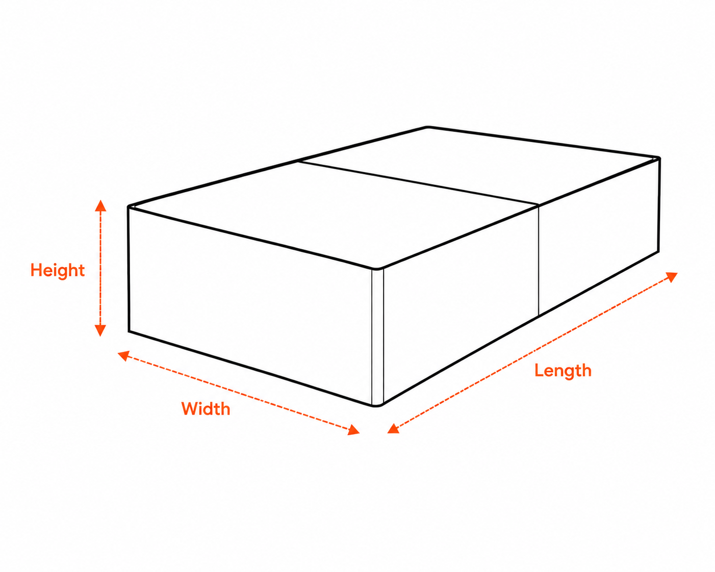 4ft Small Double, 4ft6 Double, 5ft King Size and 6ft Super King Divan Base Dimensions