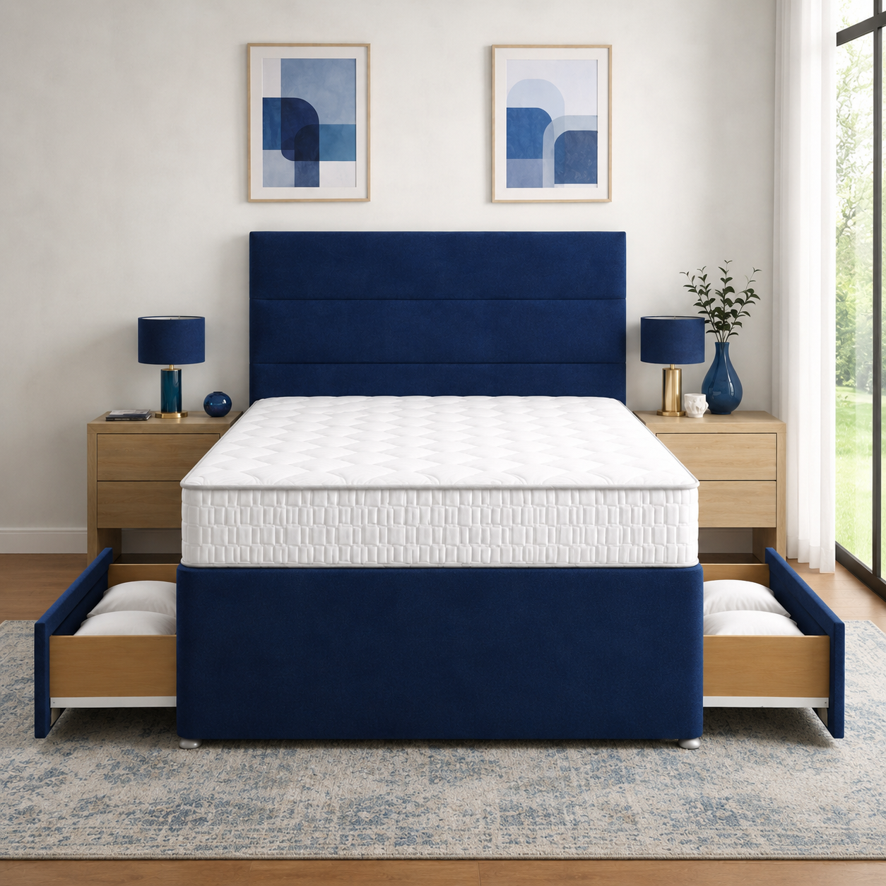 Blue Naples,Blue Plush velvet