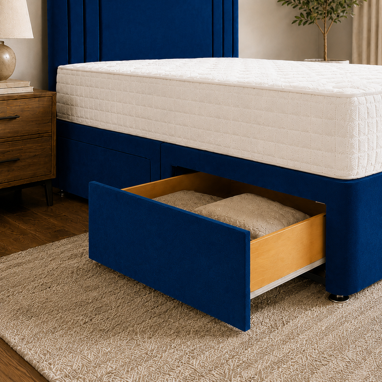 Blue Naples,Blue Plush velvet