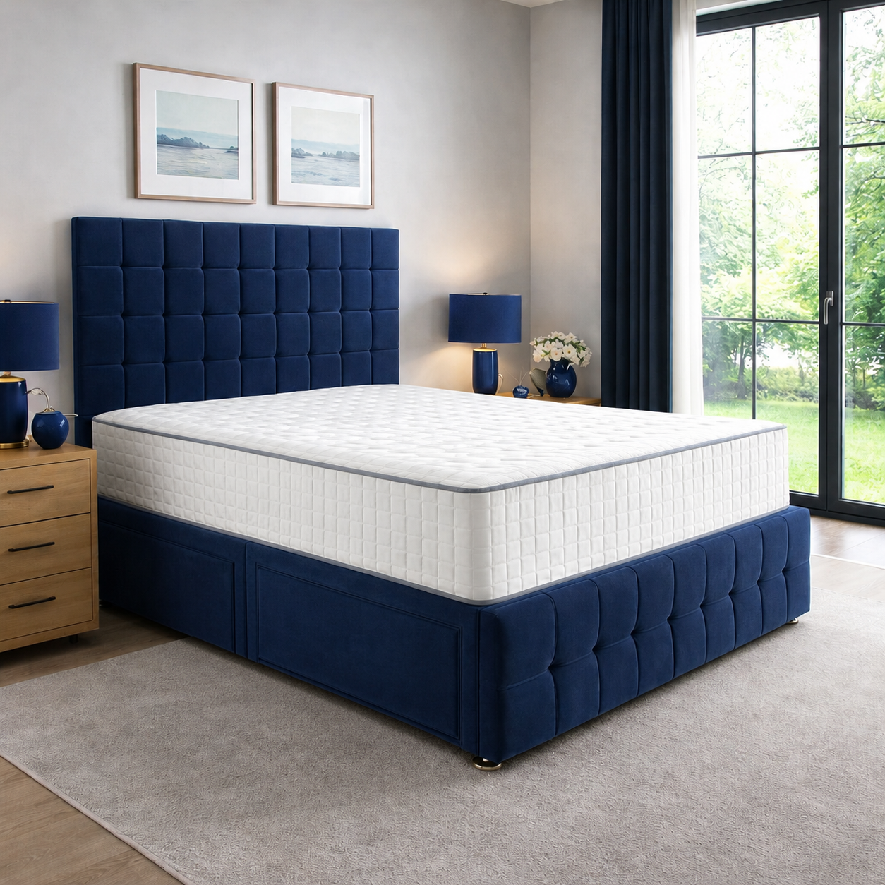 Blue Naples,Blue Plush velvet