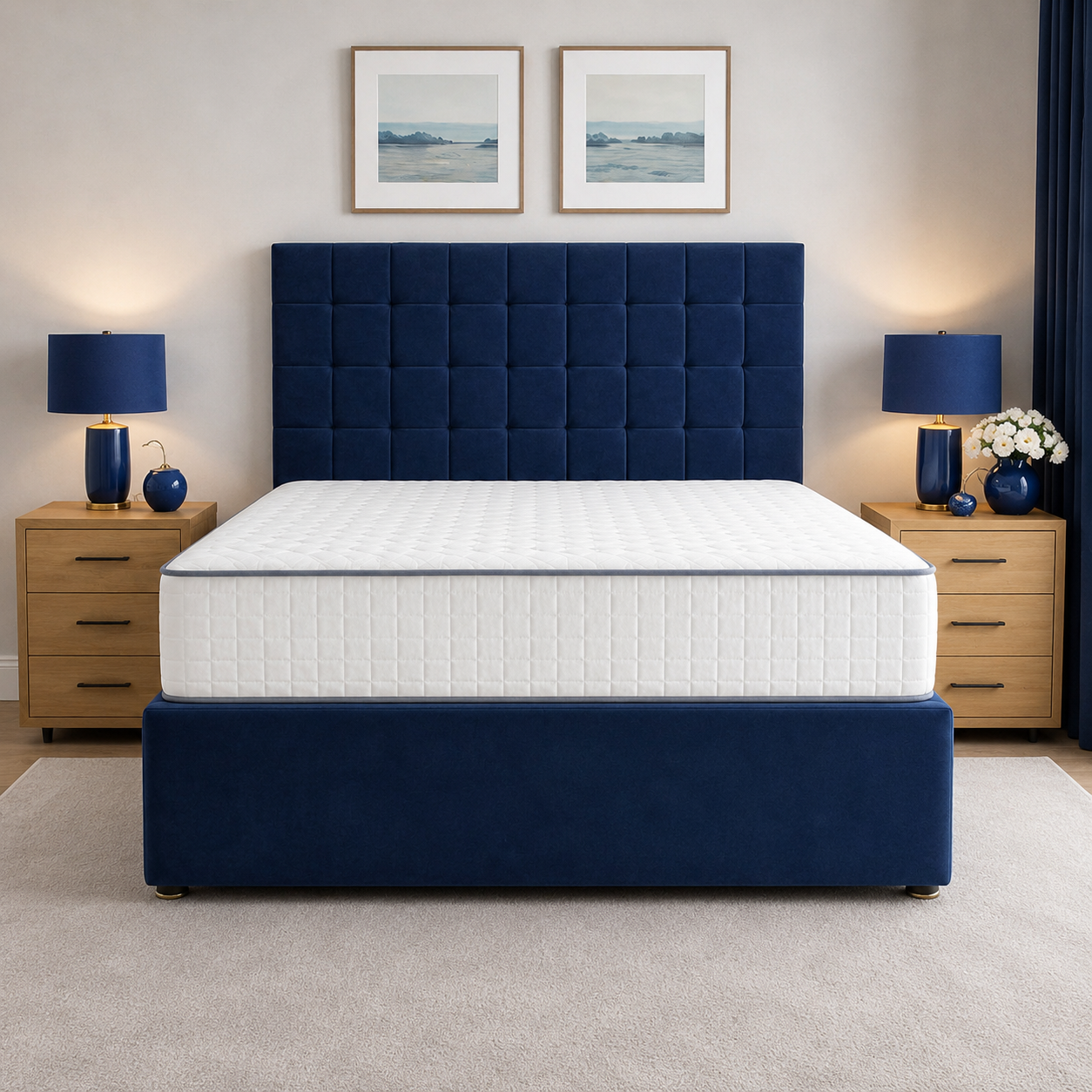 Blue Naples,Blue Plush velvet