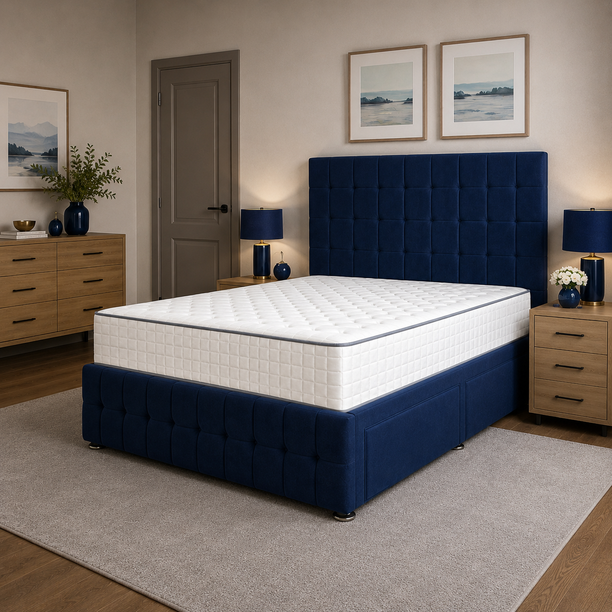 Blue Naples,Blue Plush velvet