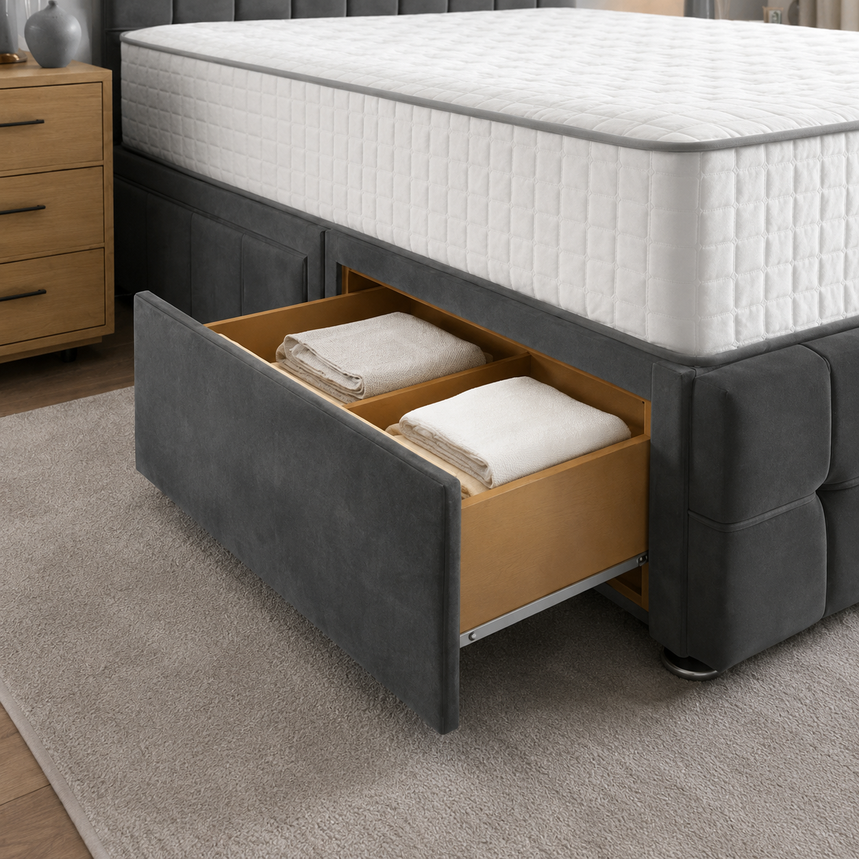 Charcoal Naples,Charcoal Plush velvet