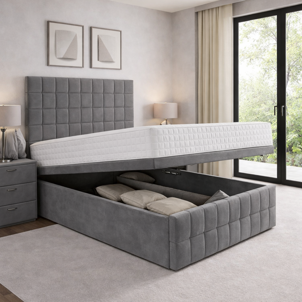 Charcoal Plush velvet, Charcoal Naples
