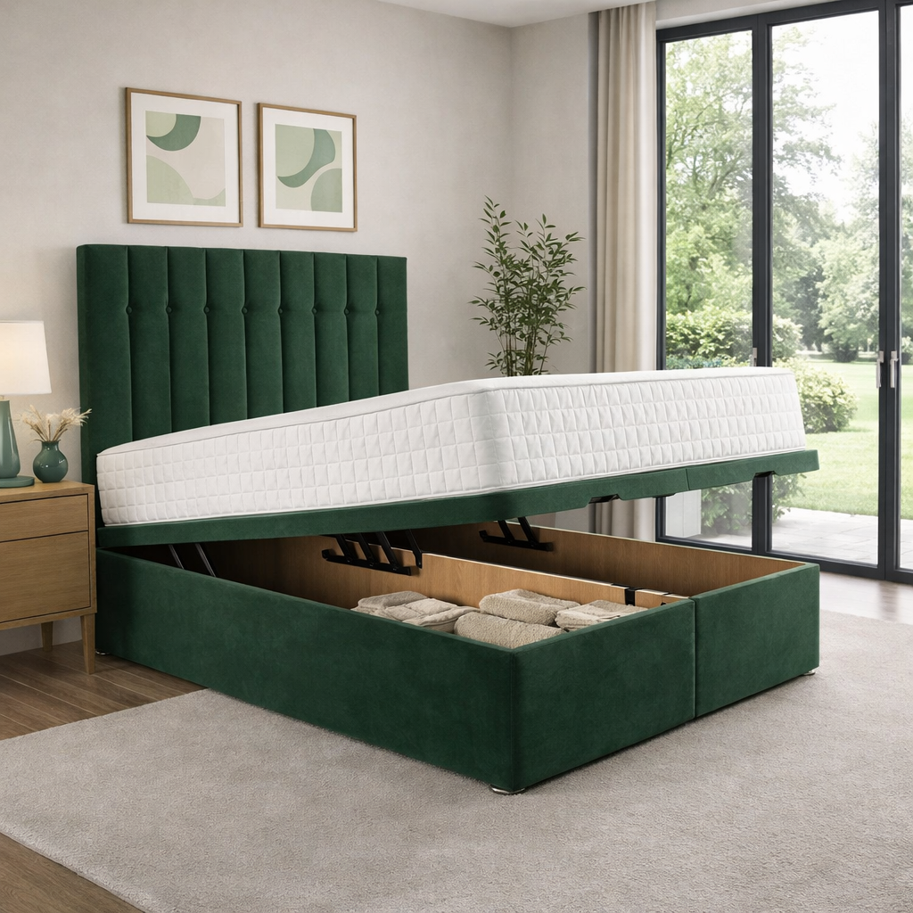 Green Plush velvet, Green Naples