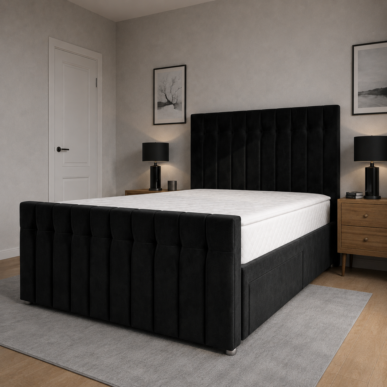 Black Naples,Black Plush velvet