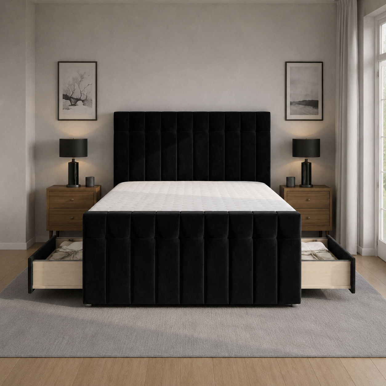 Black Naples,Black Plush velvet