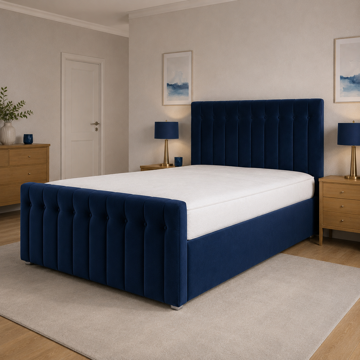 Blue Naples,Blue Plush velvet