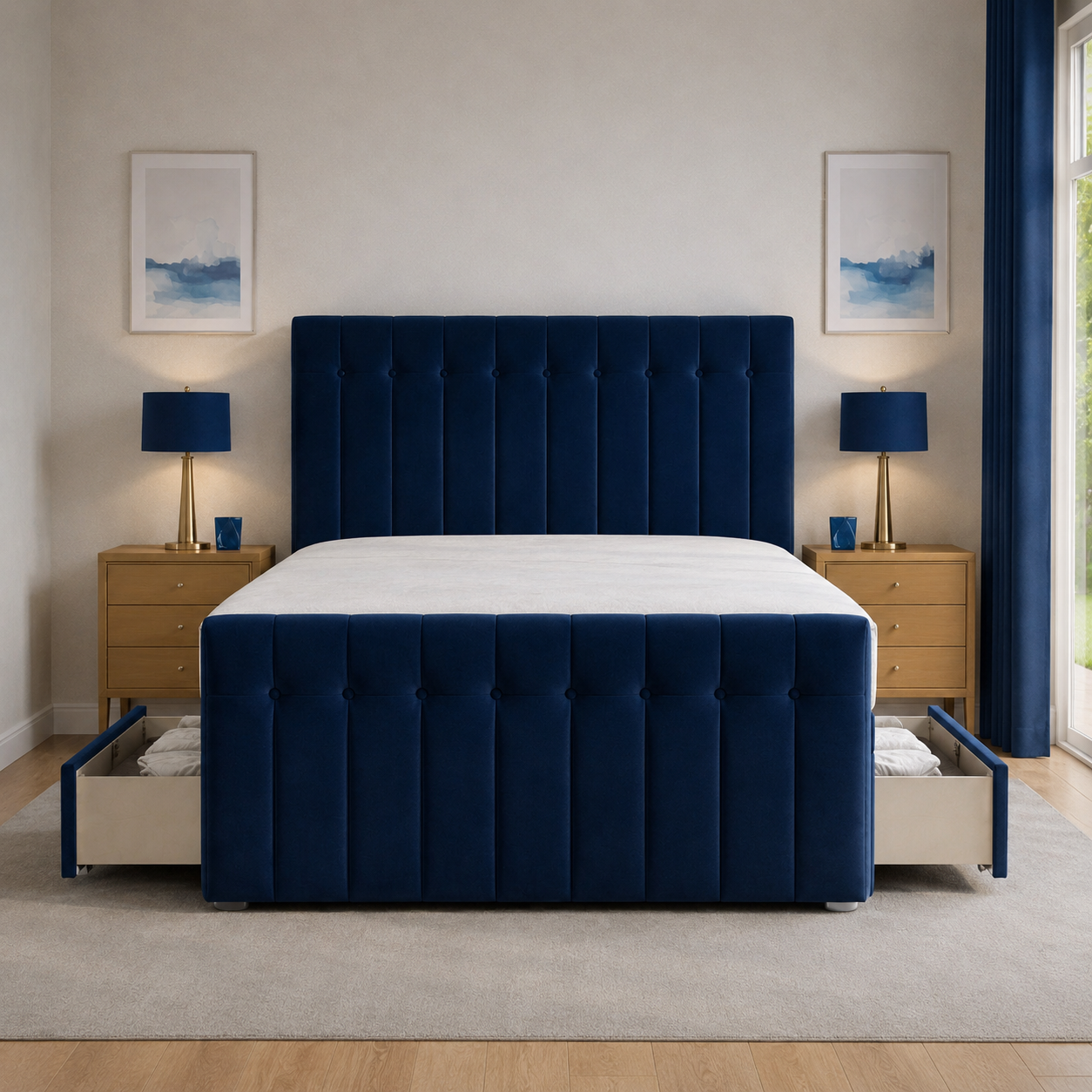 Blue Naples,Blue Plush velvet