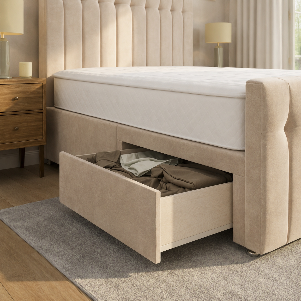 Cream Naples,Cream Plush velvet