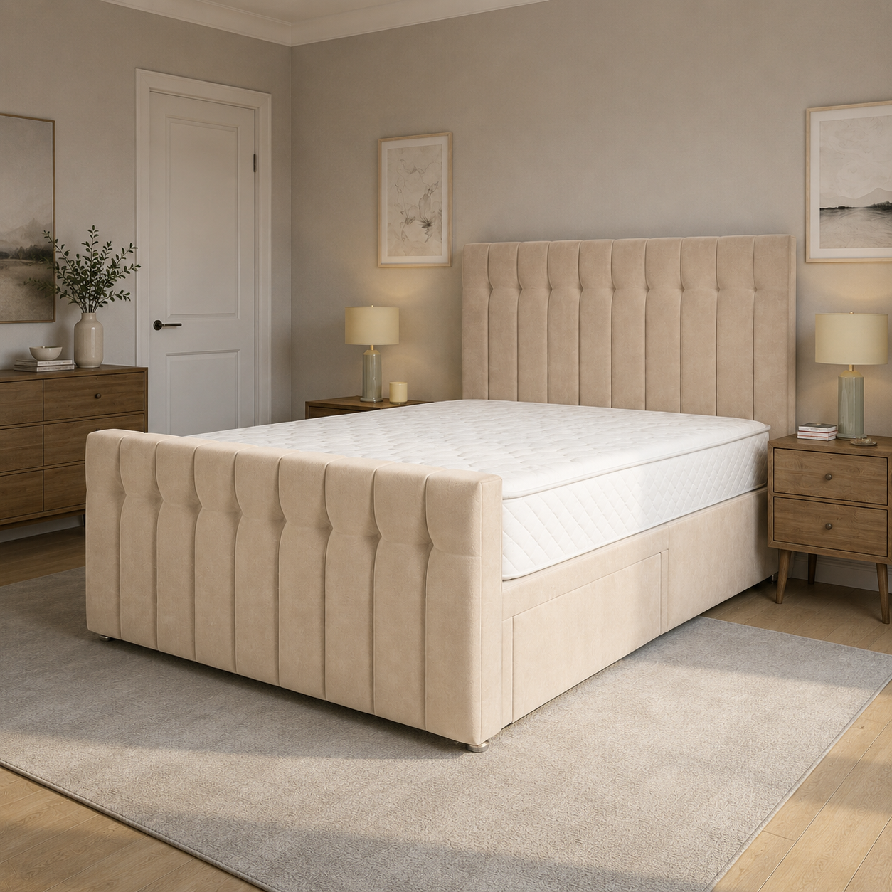 Cream Naples,Cream Plush velvet