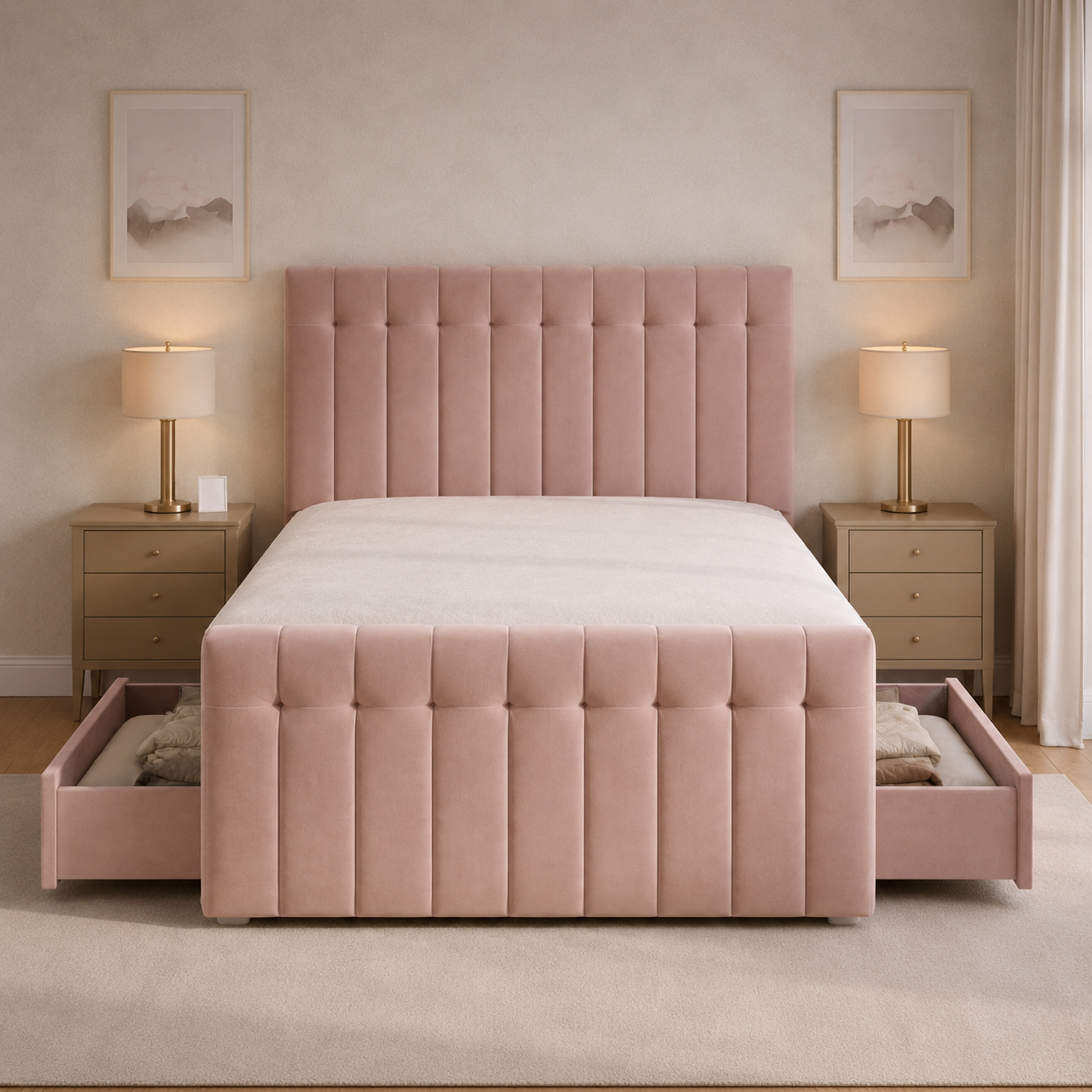 Pink Naples,Pink Plush velvet