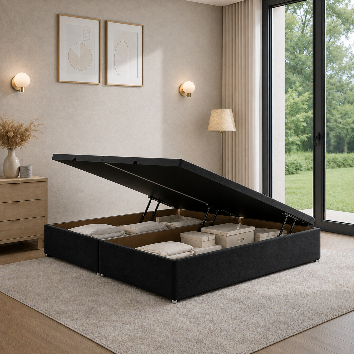 Ottoman Bed Base - Side Lift