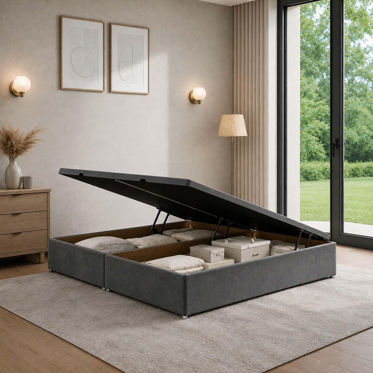 Ottoman Bed Base - Side Lift