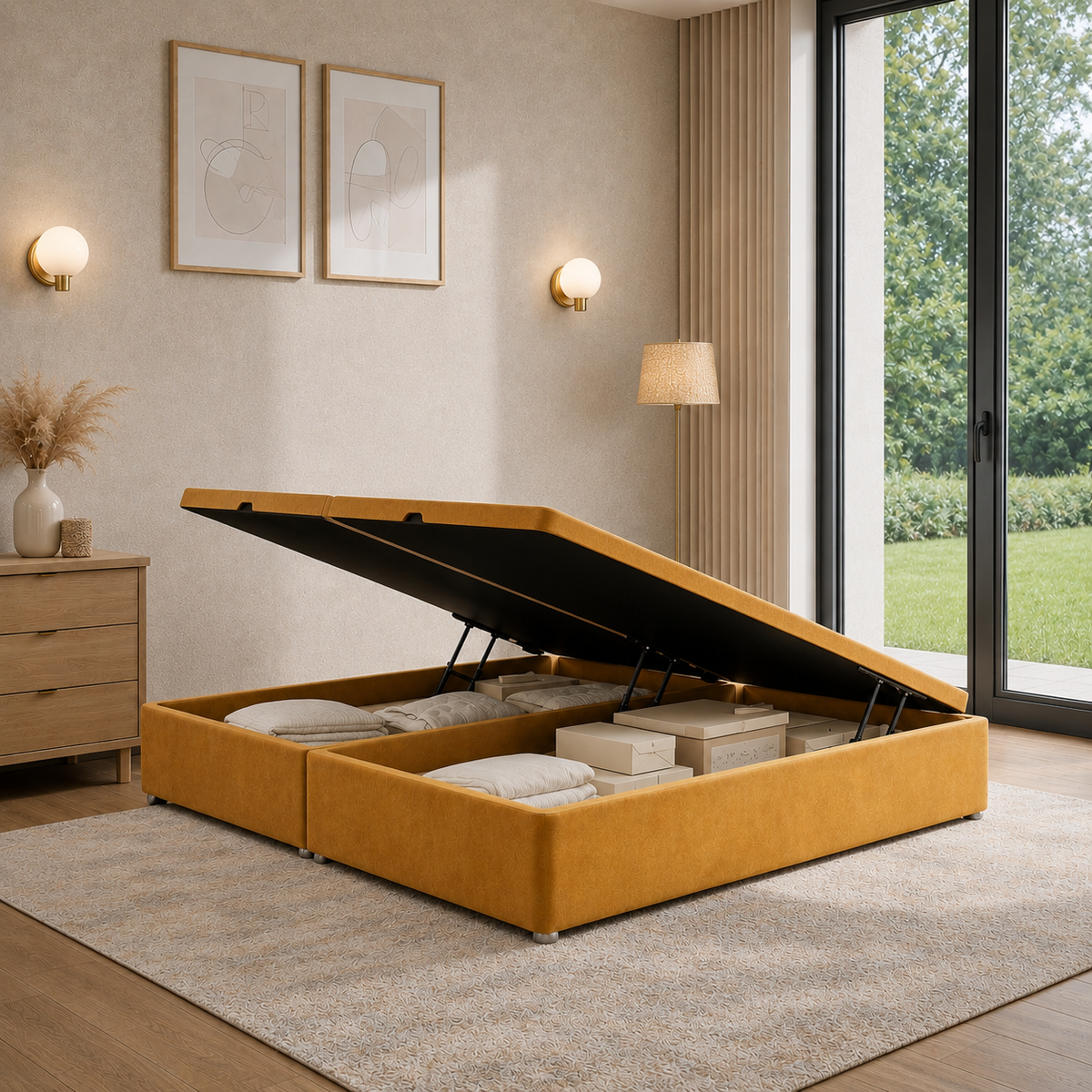 Ottoman Bed Base - Side Lift