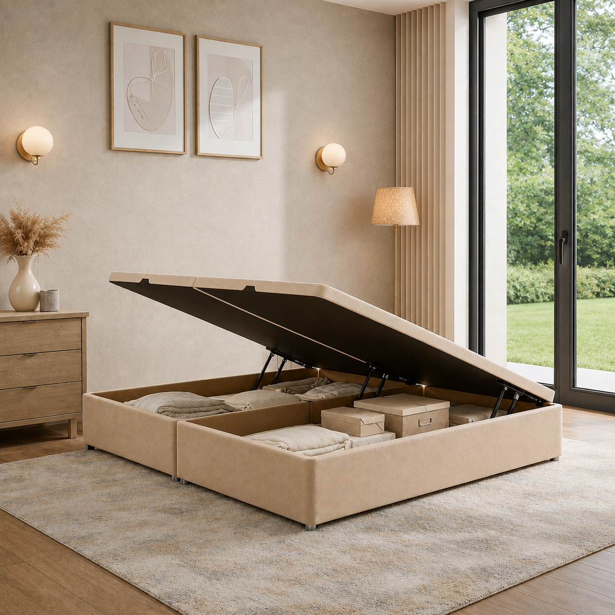 Ottoman Bed Base - Side Lift
