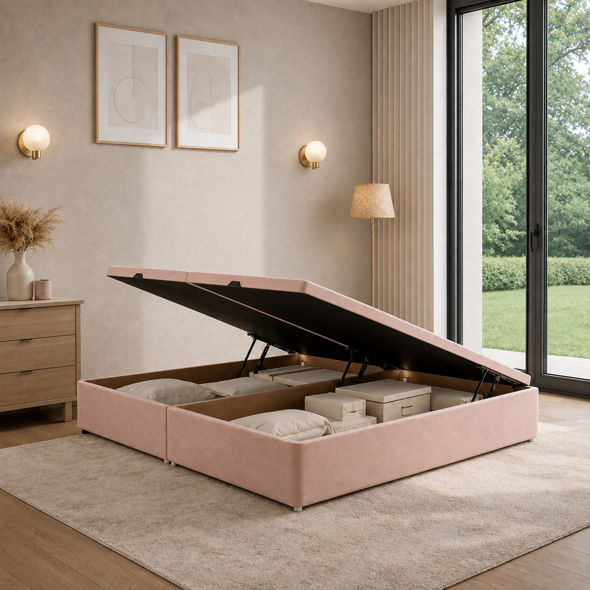 Ottoman Bed Base - Side Lift