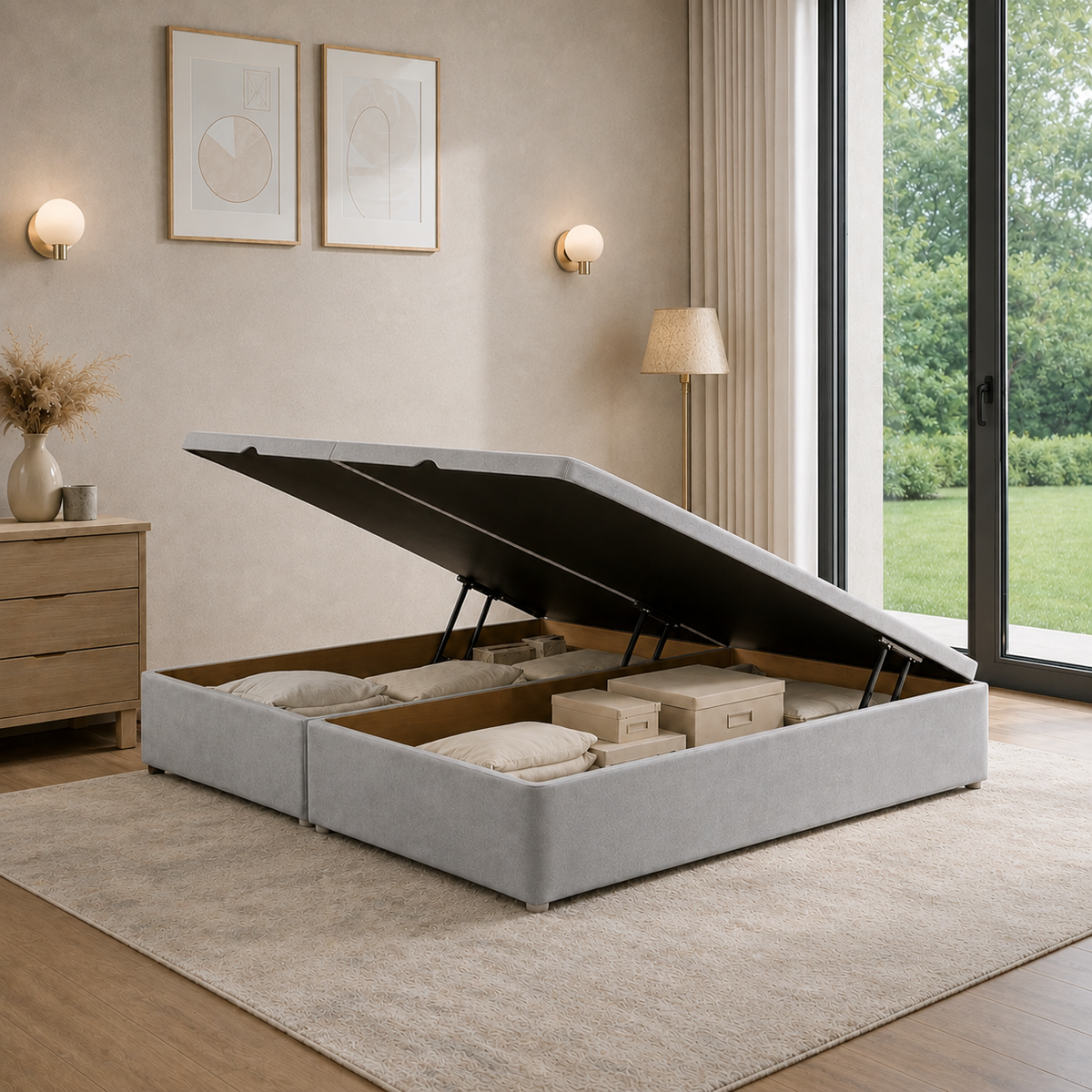 Ottoman Bed Base - Side Lift